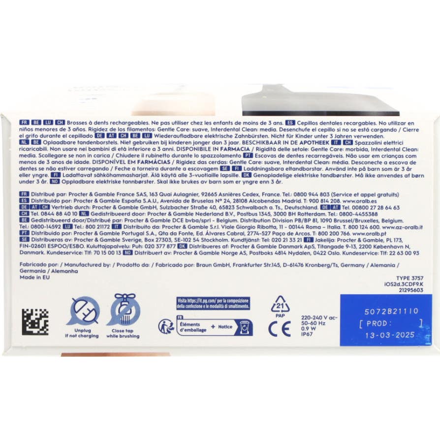 Oral-B iO2 Pack Duo Cepillo de Dientes Eléctrico Negro y Rosa