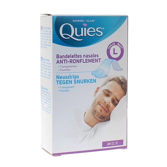 Quies Anti Ronquidos Tiras Nasales Talla L 24uds