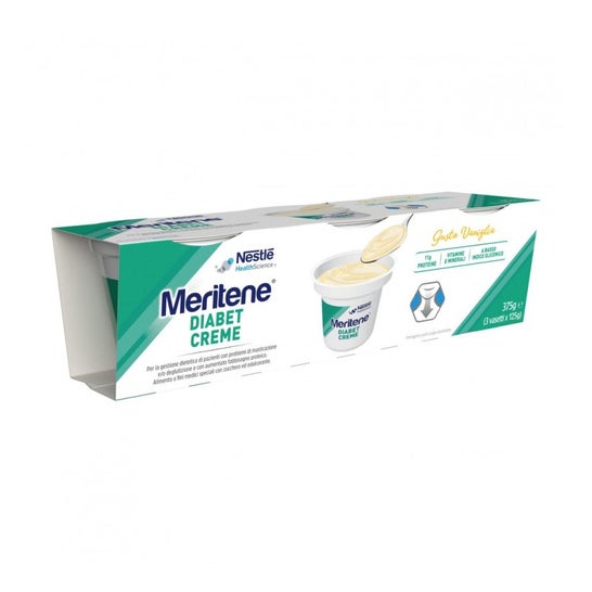 Meritene Diabet Crema Vainilla 3x125 g