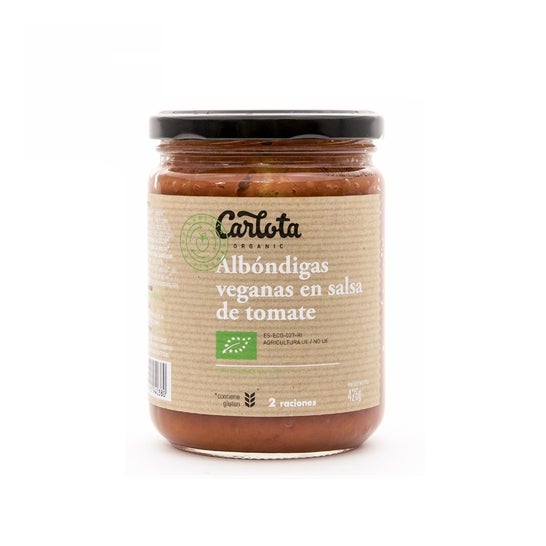 Carlota Organic Albóndigas Salsa Tomat Bio Veg 425 g