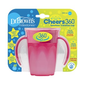 Dr Brown Vaso 360 Sin Boquilla Rosa 200ml