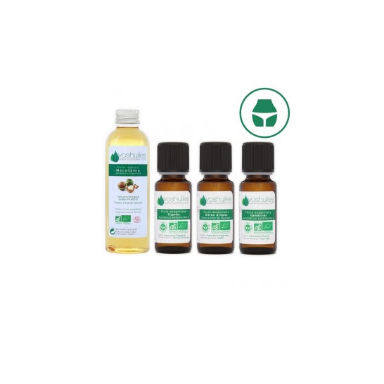 Voshuiles Kit Stop Celulitis Aceite Esencial BIO 3x10 ml + Vegetal BIO 100 ml