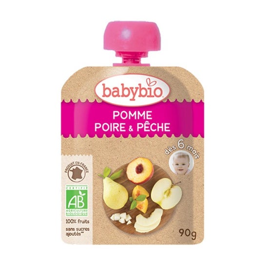 Babybio Puré Manzana Pera Durazno 90 g