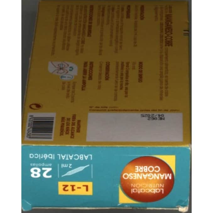 Labcatal 12 manganeso cobre 28ampx2ml