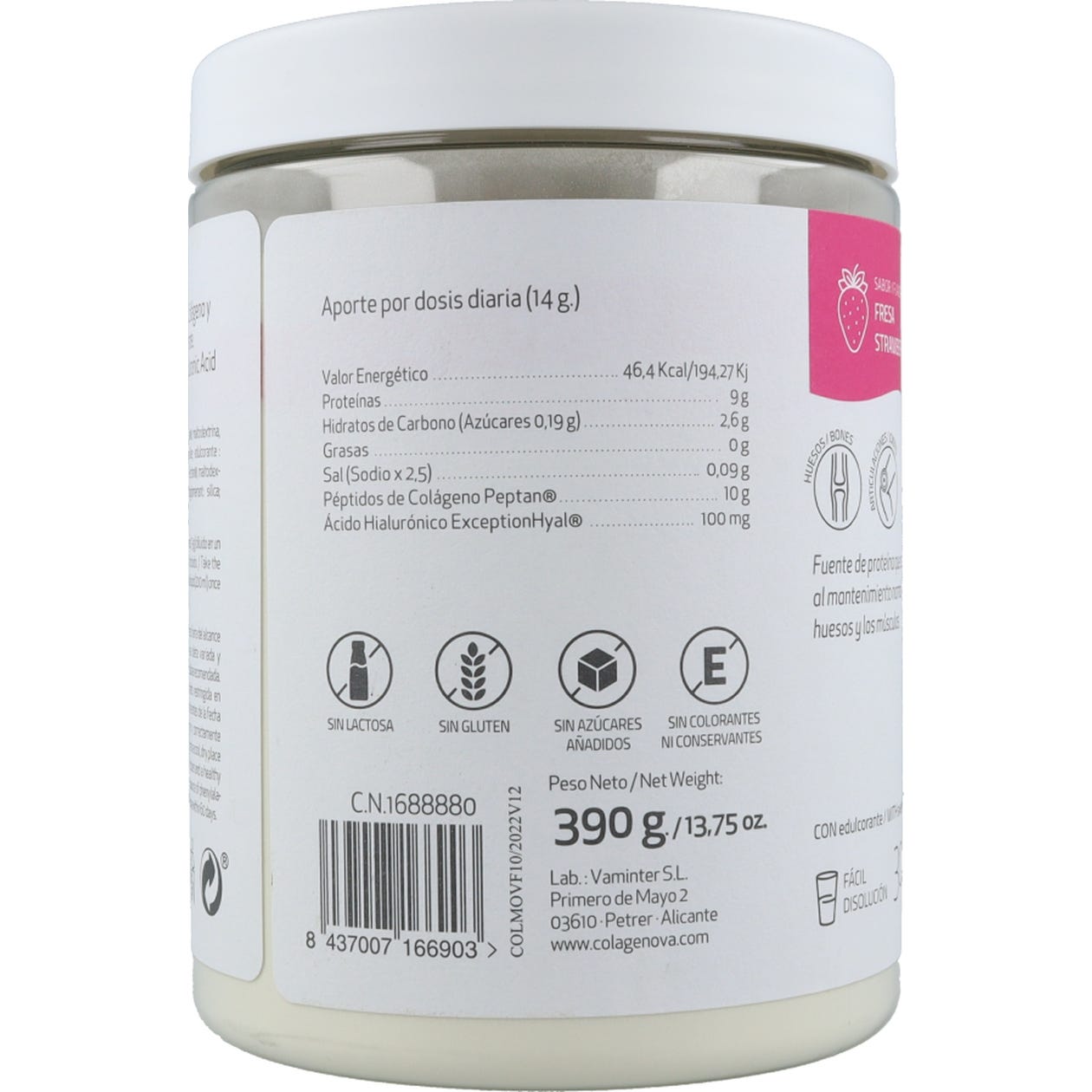 Vaminter Colagenova Movility sabor fresa 390g