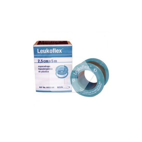 Leukoflex esparadrapo hipoalergénico de plástico 5 MX2,5 cm 1 UD