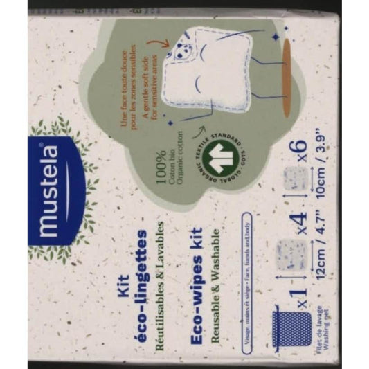 Mustela Eco Kit Toallas Lavables y Reutilizables 10uds