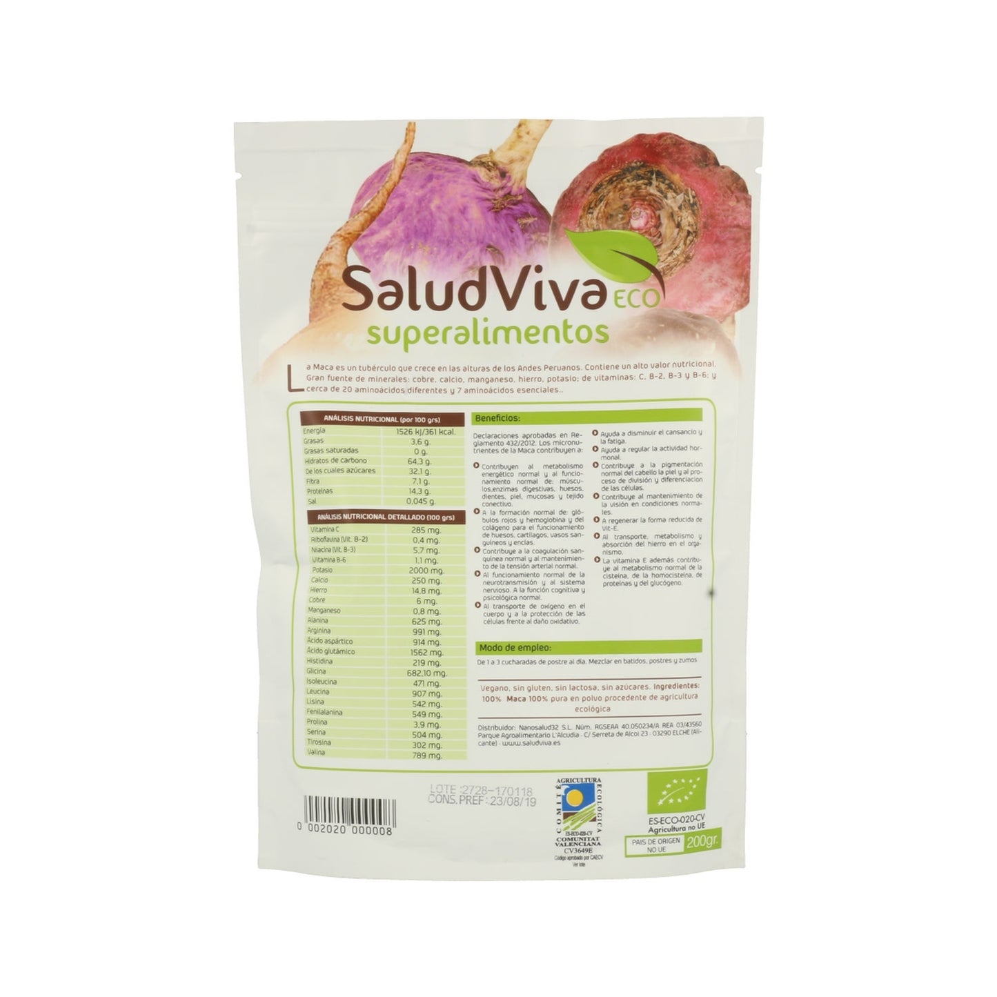 Salud Viva Maca Premium Eco 200g