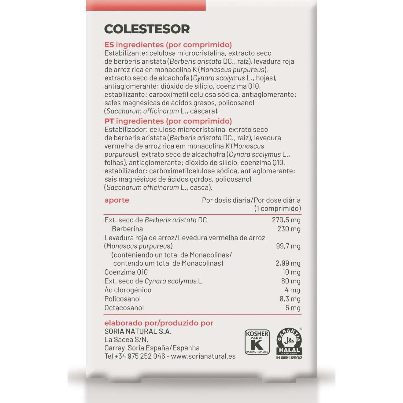 Soria Natural Colesterol 30caps