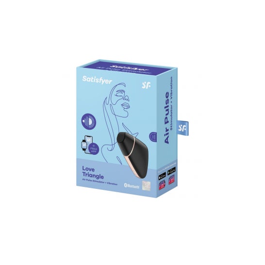 Satisfyer Vibrador y Estimulador de Aire Pulsado Love Triangle Negro 1ud