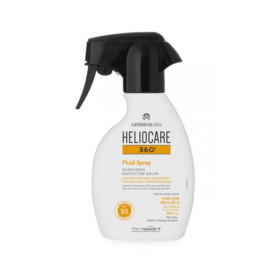 Heliocare 360 Fluid Spray SPF50 250 ml solar corporal ligero y fácil de reaplicar