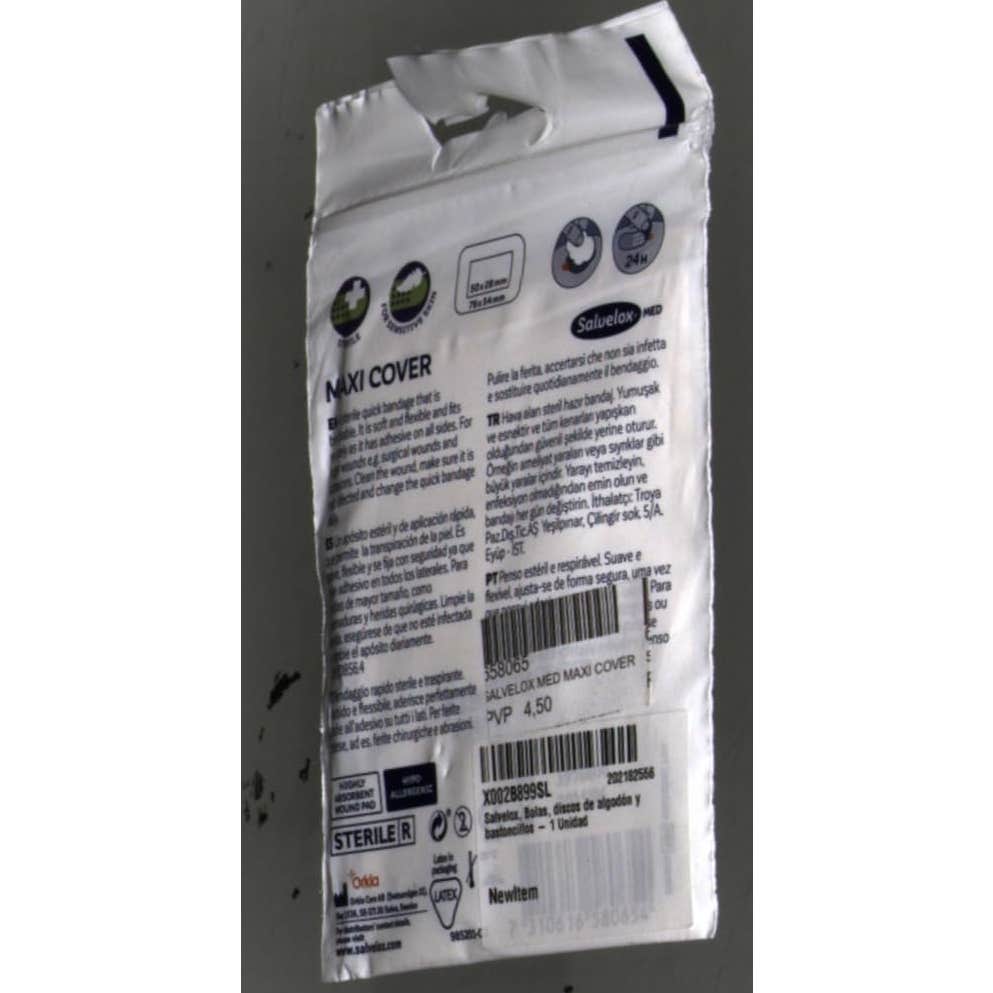 Salvelox Maxi Cover Estéril apósitos 76mmx54mm 5uds