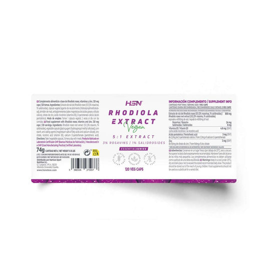 HSN Extracto de Rhodiola Rosea 5:1 400mg 120vcaps