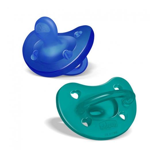 Chicco Physioforma Soft Chupete Azul Verde 16-36 M 2 uds