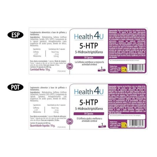 H4U 5-HTP 5-Hidroxitriptófano 30comp