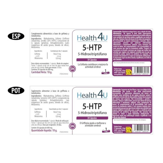 H4U 5-HTP 5-Hidroxitriptófano 30comp