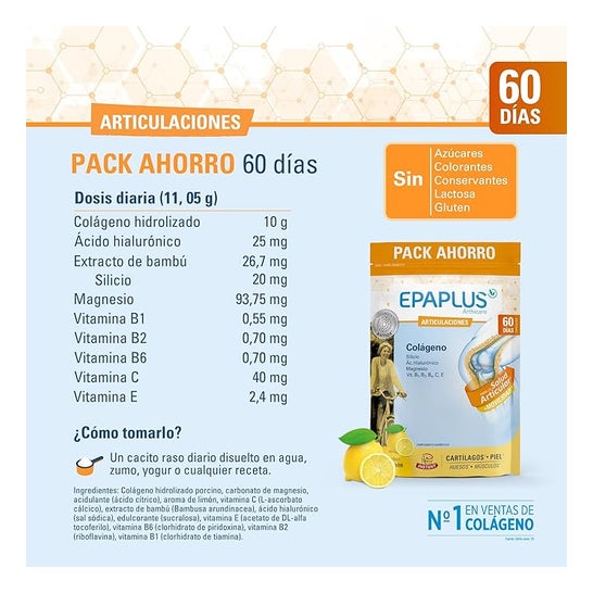 Epaplus Arthicare Colágeno + Silicio Sabor Limón 668g