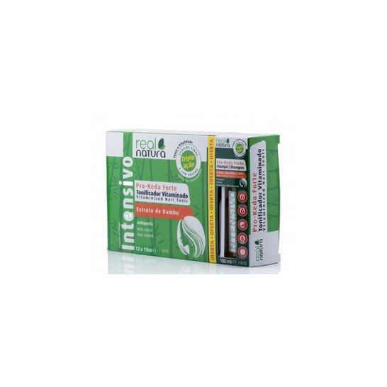 Real Natura Kit Pro-Keda Forte 12x15ml + Champú 100ml