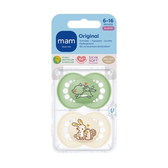 Mam Original Chupete Silicona 6M+ Nature 2uds