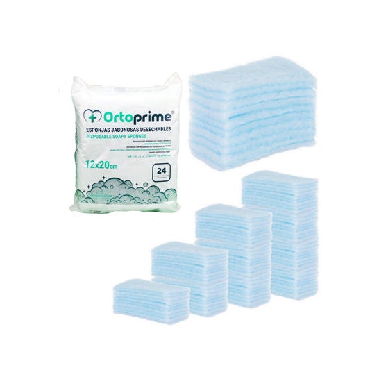 OrtoPrime Esponjas Jabonosas Desechables Bebés y Adultos 24uds
