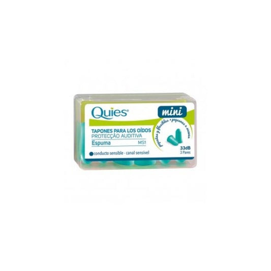 Quies Tapón Espuma Mini 33 dB (3 pares)