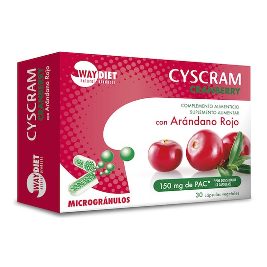 Waydiet Natural Cyscram Cranberry Arándano Rojo 30 caps