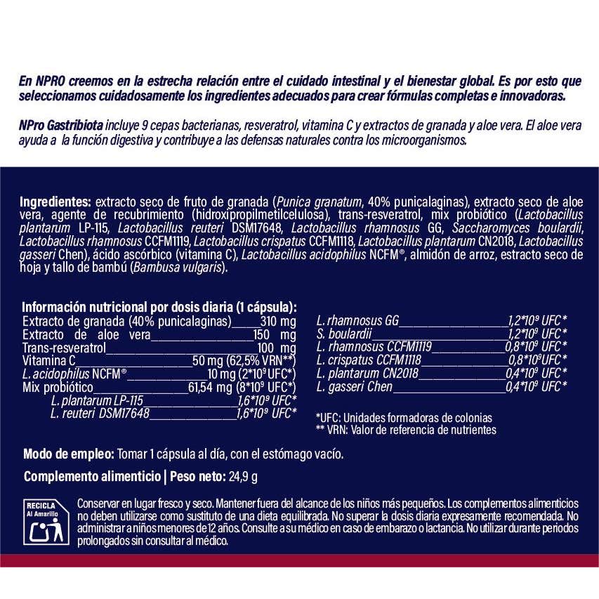 Npro Gastribiota 30caps