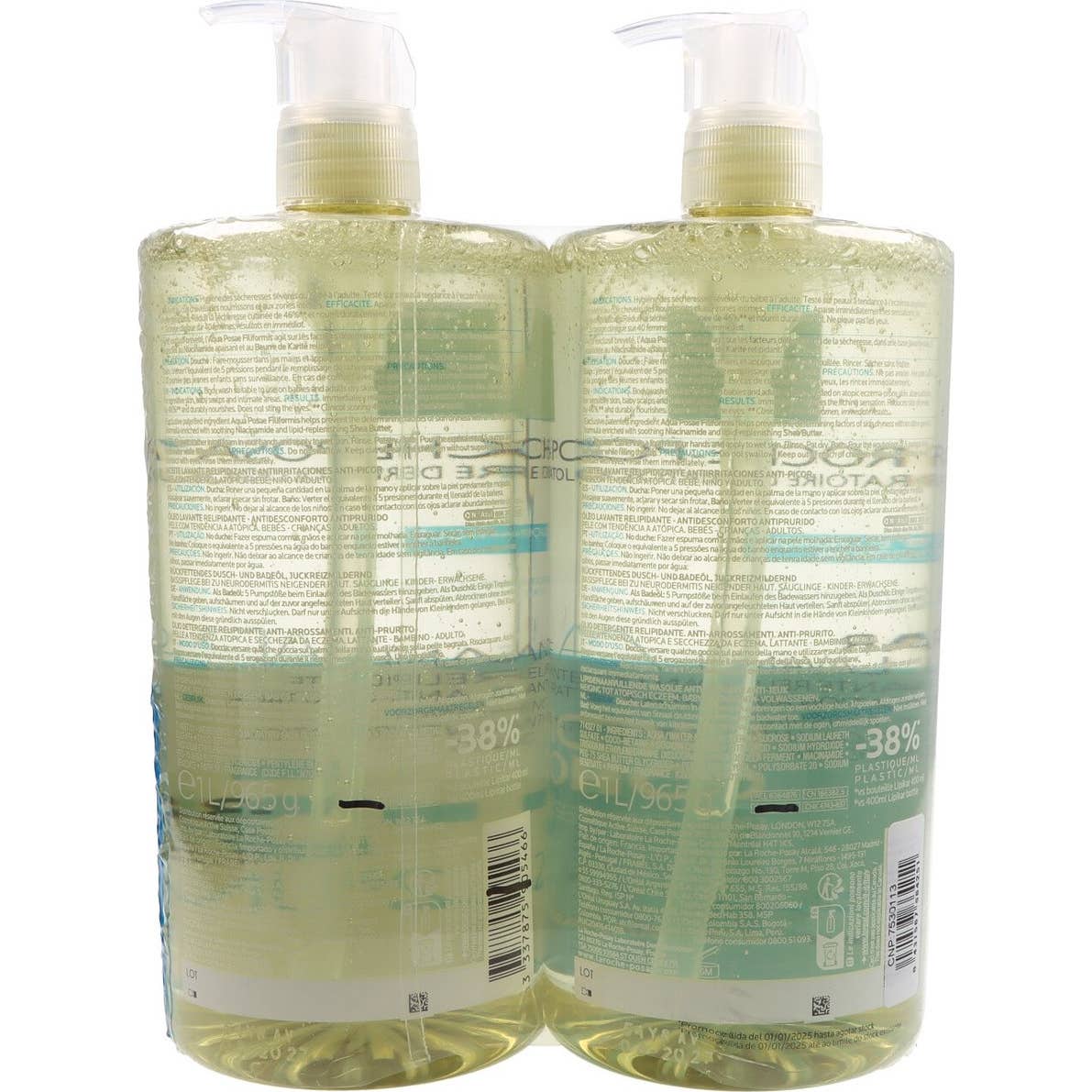 La Roche Posay Lipikar Ap+ Duplo Aceite Limpiador 2x1000 ml