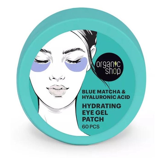 Organic Shop Hydrating Eye Gel Patch Blue Matcha Hyaluronic Acid 60uds