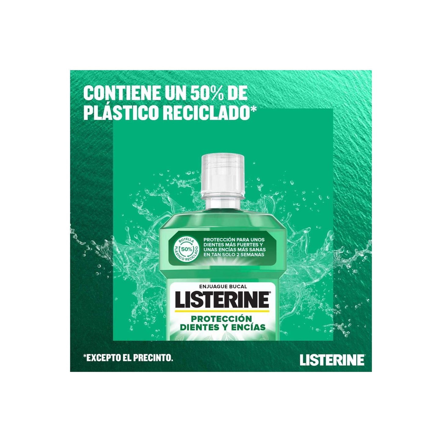 Listerine Enjuague Bucal Protección Dientes y Encías Menta 500+250ml
