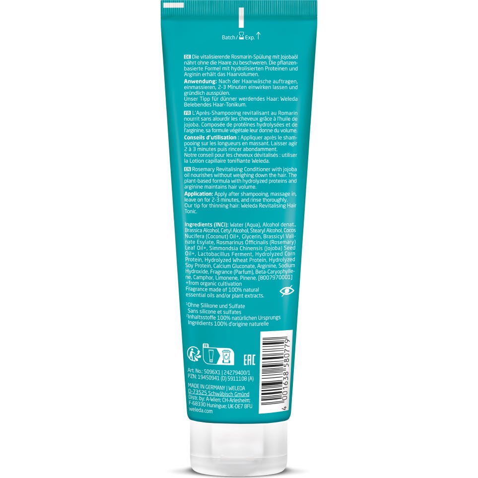 Weleda Acondicionador Revitalizante de Romero 150ml