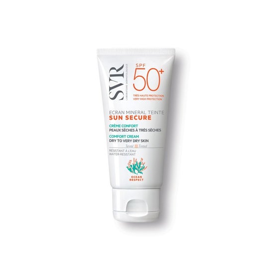 SVR Sun Secure Écran Mineral Teinté Crema Solar Toque Seco SPF50+ Piel Seca 60g