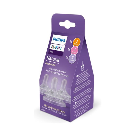 Philips Avent Pack Mix & Match Tetina Natural Response T3+T4+T5