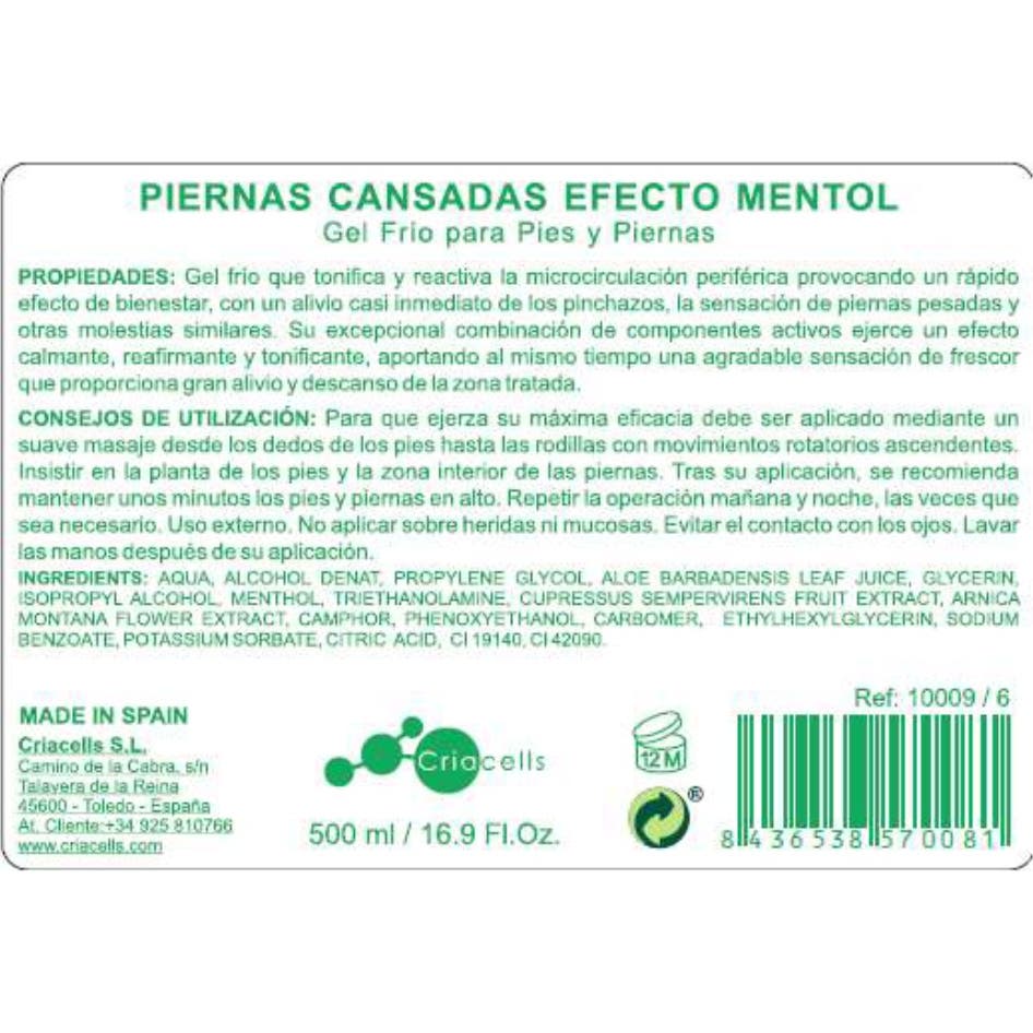 Ynsadiet Piernas Cansadas Efecto Mentol 500 ml