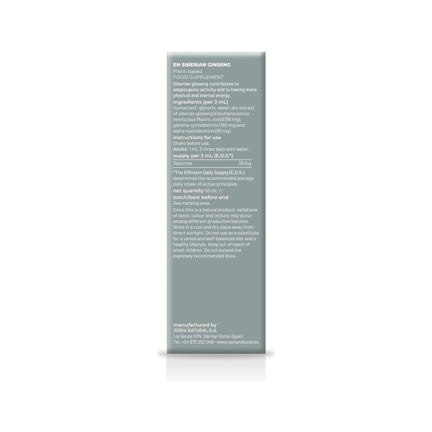 Extracto Eleuterococo Xxi 50 ml Soria Nat
