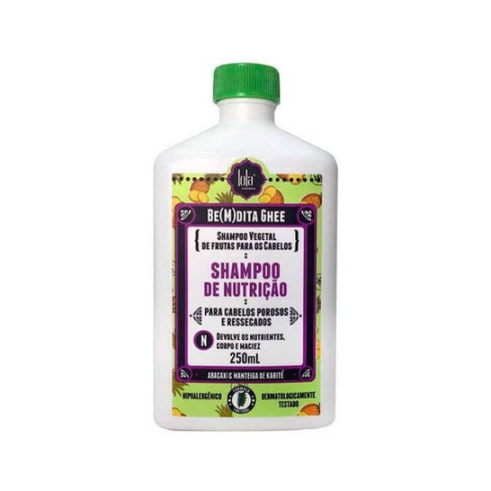 Lola Cosmetics Be(M)Dita Ghee Champú Nutritivo para Cabellos Porosos y Secos, 250 ml