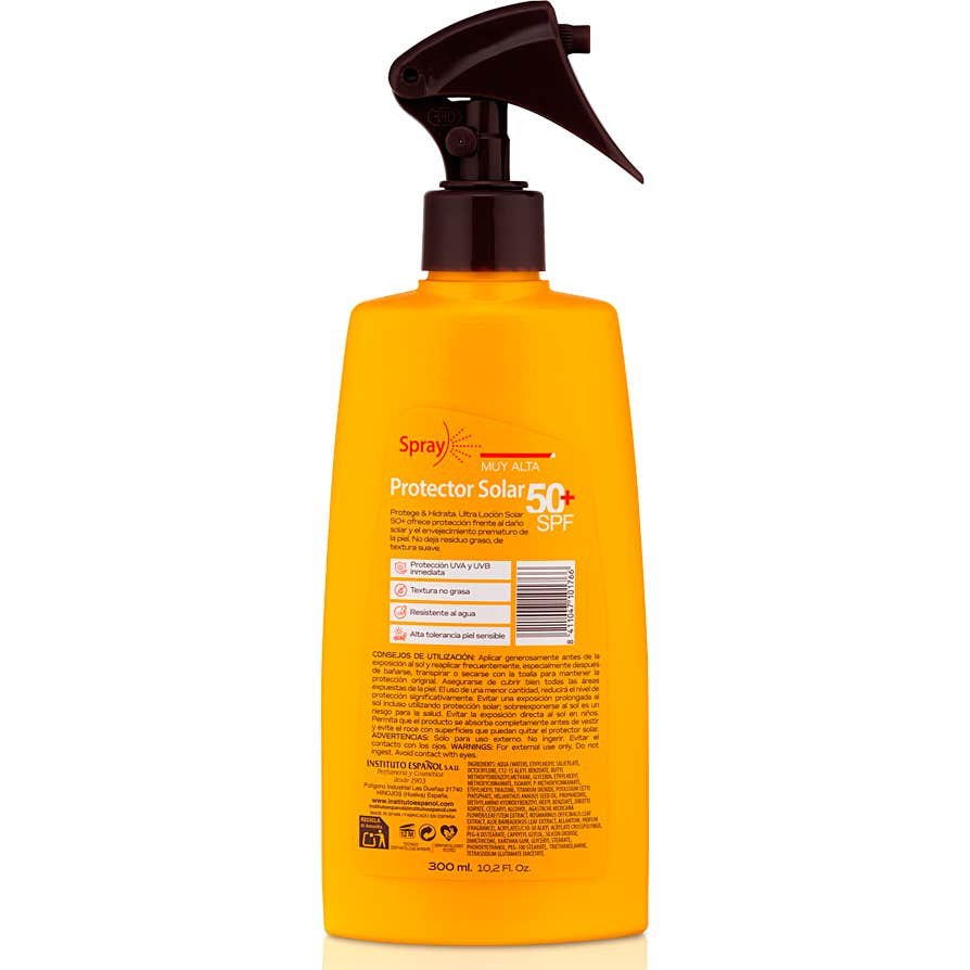 Instituto Español Protector Solar Aloe Vera Spf50+ Spray 300ml