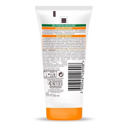 Garnier Delial Hydra 24 h Protect Leche Protectora SPF50+ 50 ml
