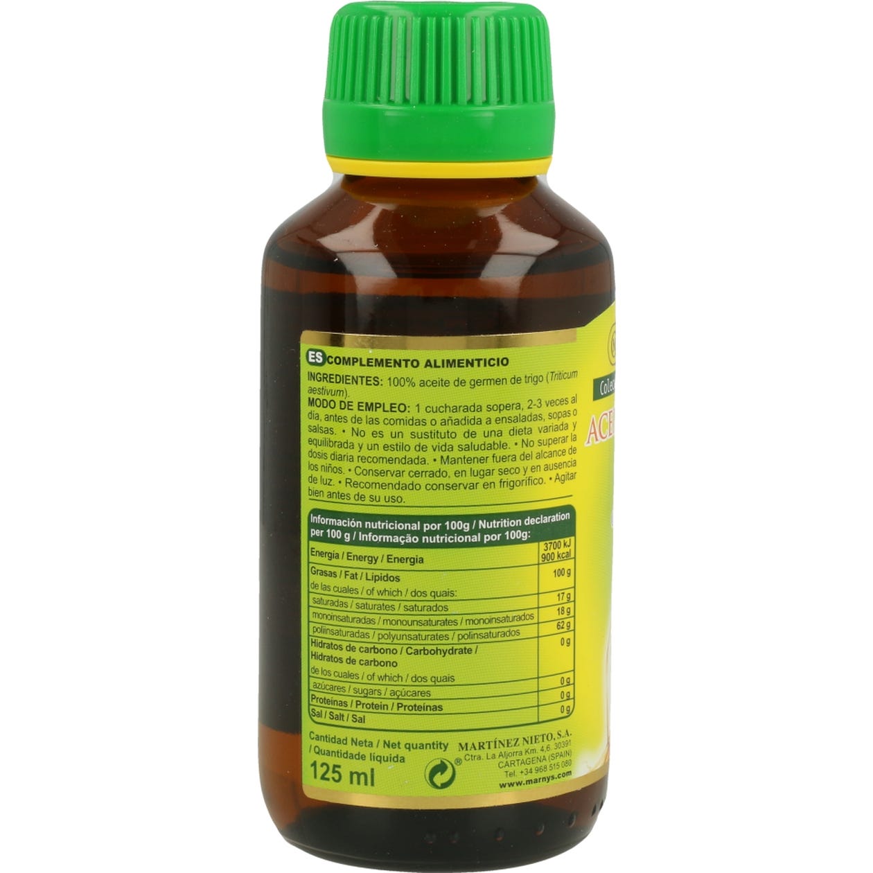 Marnys Aceite Alimentario de Germen de Trigo 125ml