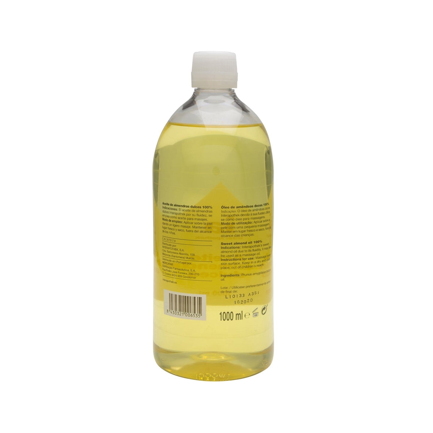 Interapothek Aceite de Almendras Dulces 1000ml