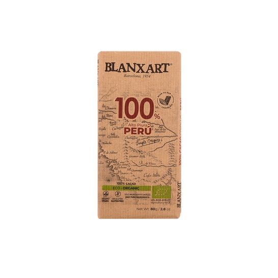 Blanxart Chocolate Negro 100% Perú Bio 80g