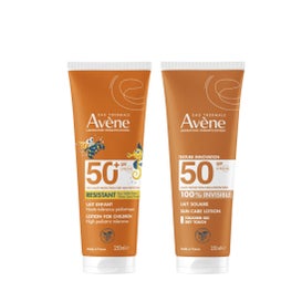 Avène Pack Leche Invisible SPF50 250ml + Leche SPF50+ Pediátrico 250ml