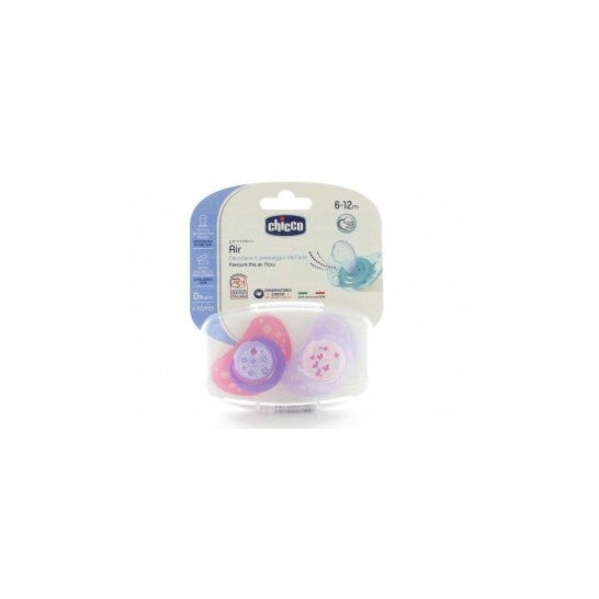 Chupete Physio Air Silicona 6-12m Rosa 2unid