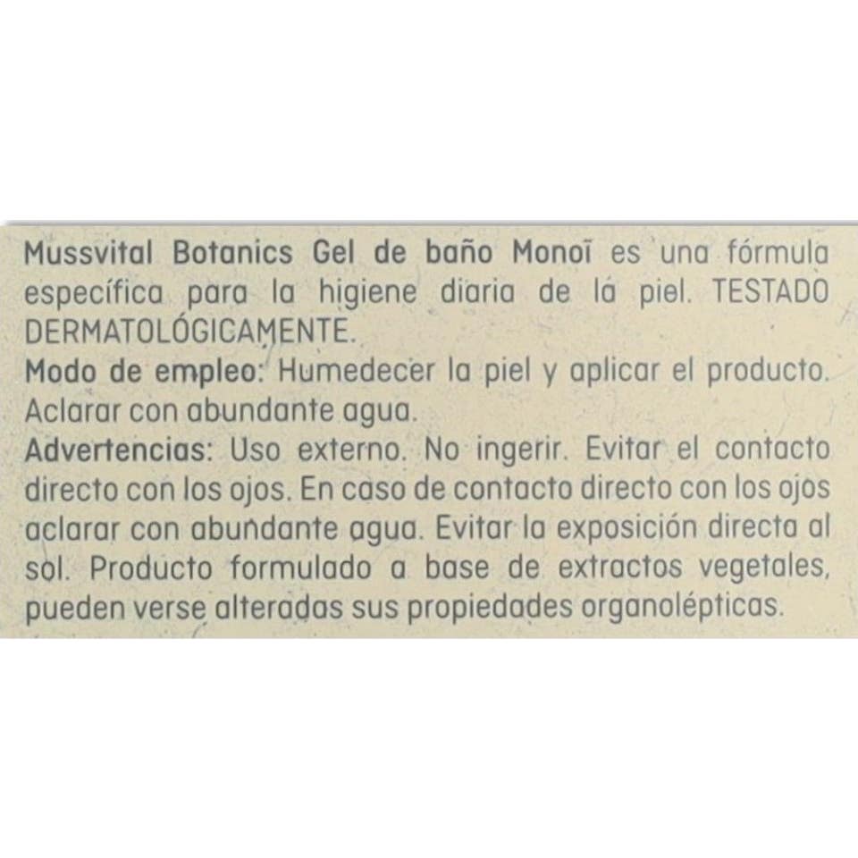 Mussvital Botanics Gel Baño Monoï 100 ml