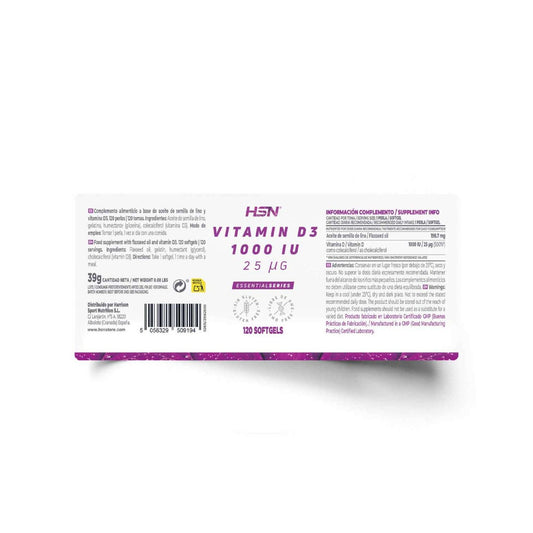 HSN Vitamina D3 1000UI 120 perlas