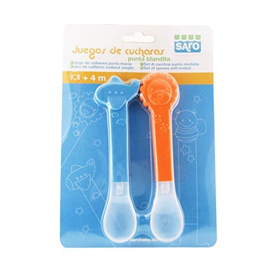 Saro Cucharas De Silicona Punta Blanda 2 Uds