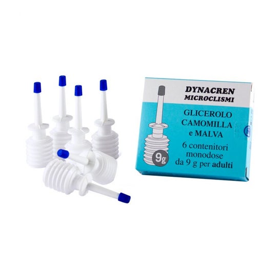 Dynacren Microenemas de Glicerol Manzanilla y Malva para Adultos 6x9g