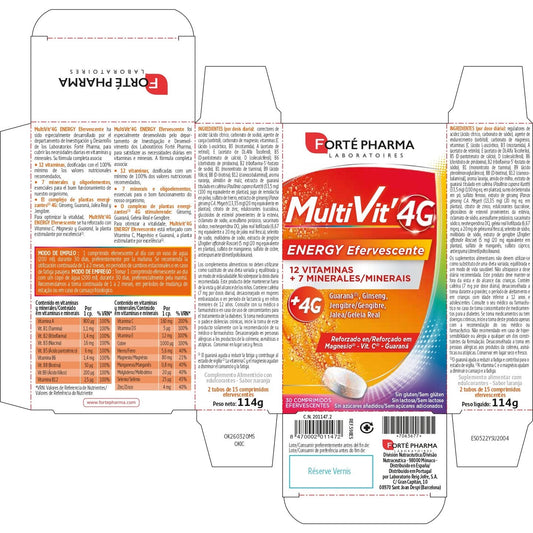 Forté Pharma Multivit Energy Efervescente 30Comp