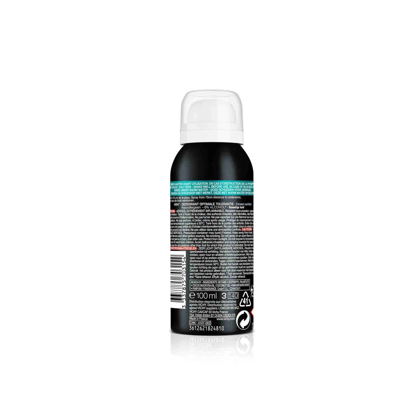Vichy Homme Desodorante Tolerancia Óptima 48h Spray Comprimido 100ml