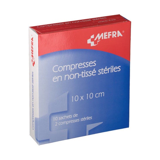 Mefraa Hisopos estériles no tejidos 10x10 cm 2x10 Sobres